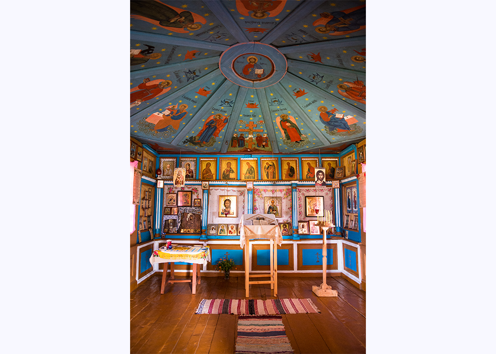 Небеса в церкви в деревне Зехново в Кенозерском национальном парке.