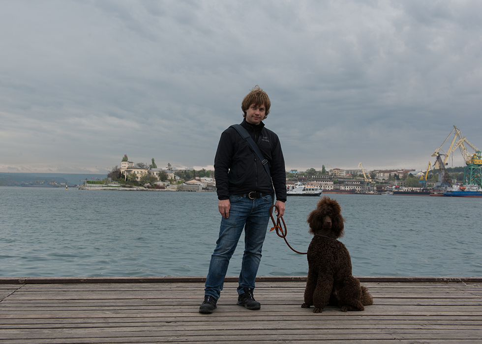 Мы с хозяином на Графской пристани в Севастополе.