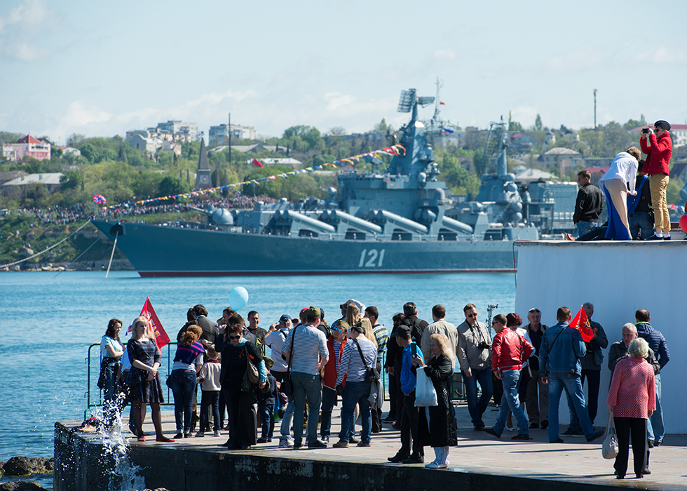Военно-морской парад 9 мая в Севастополе.