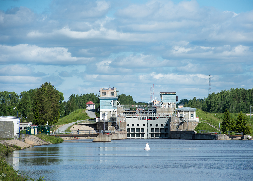 Шлюз на Беломорско-Балтийском канале.