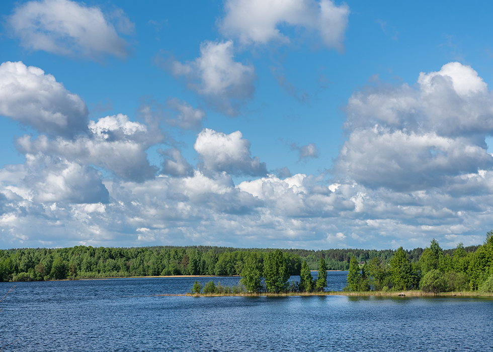 Вид на Онежское озеро.